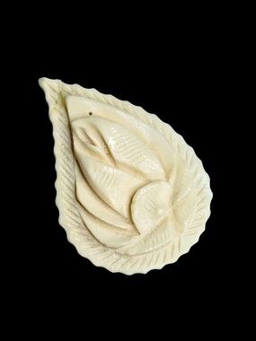 Vintage Organic Carved Brooch